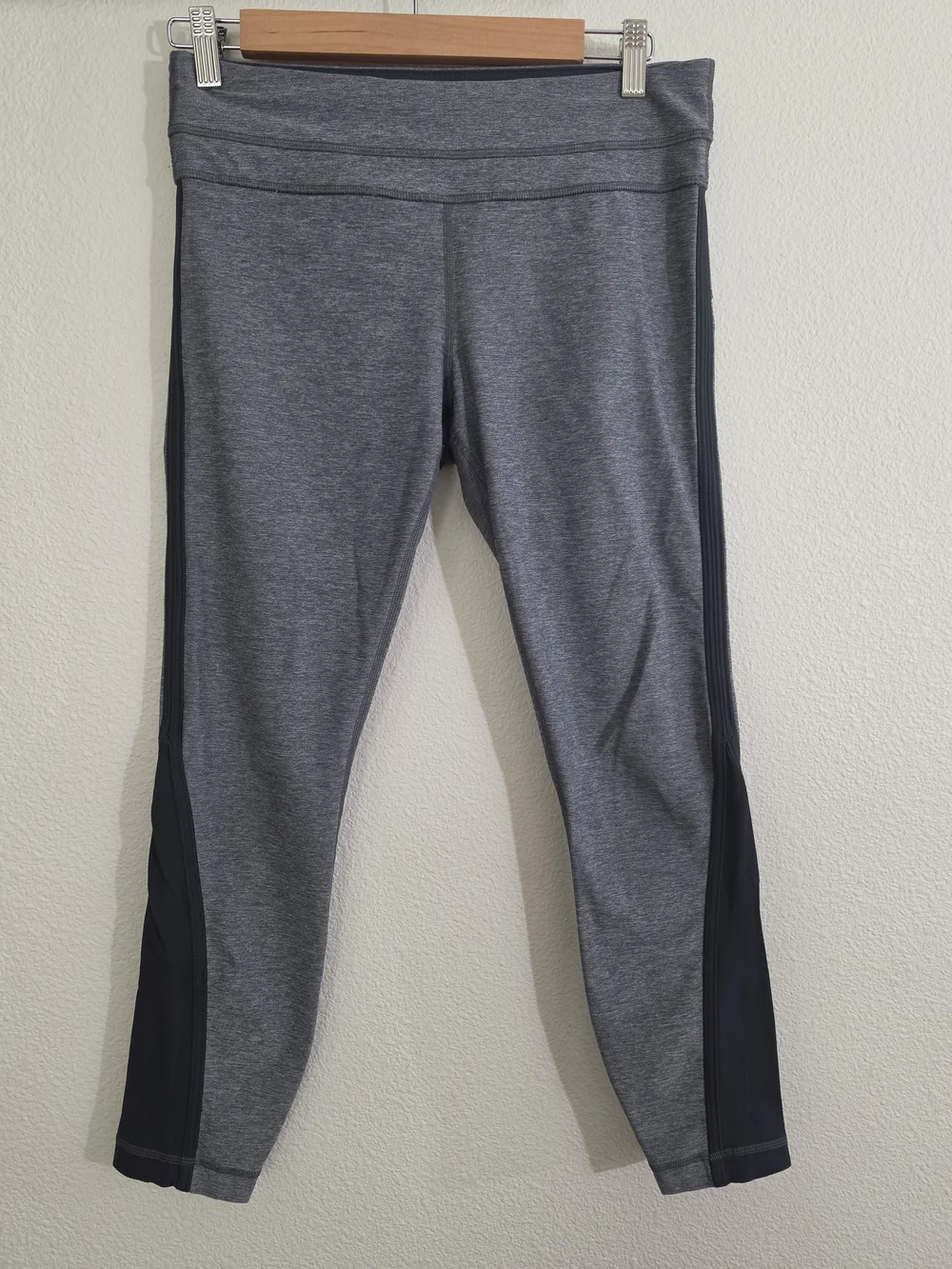 lululemon athletica Gray Leggings with Black Side Panels